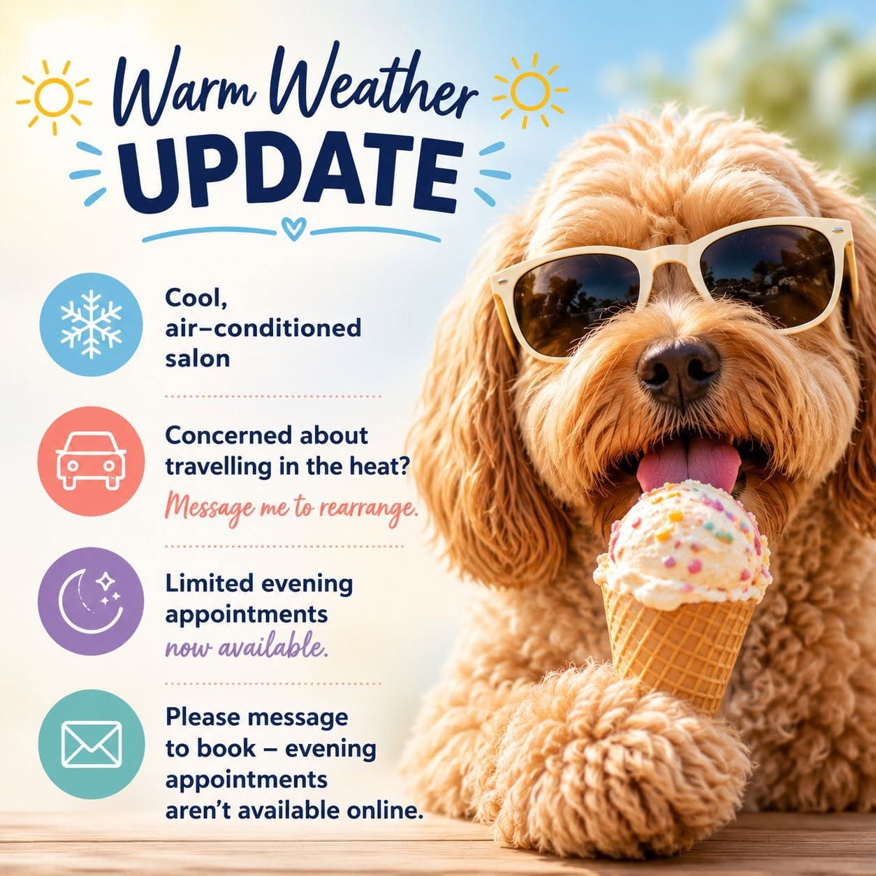 Dogs in warm weather